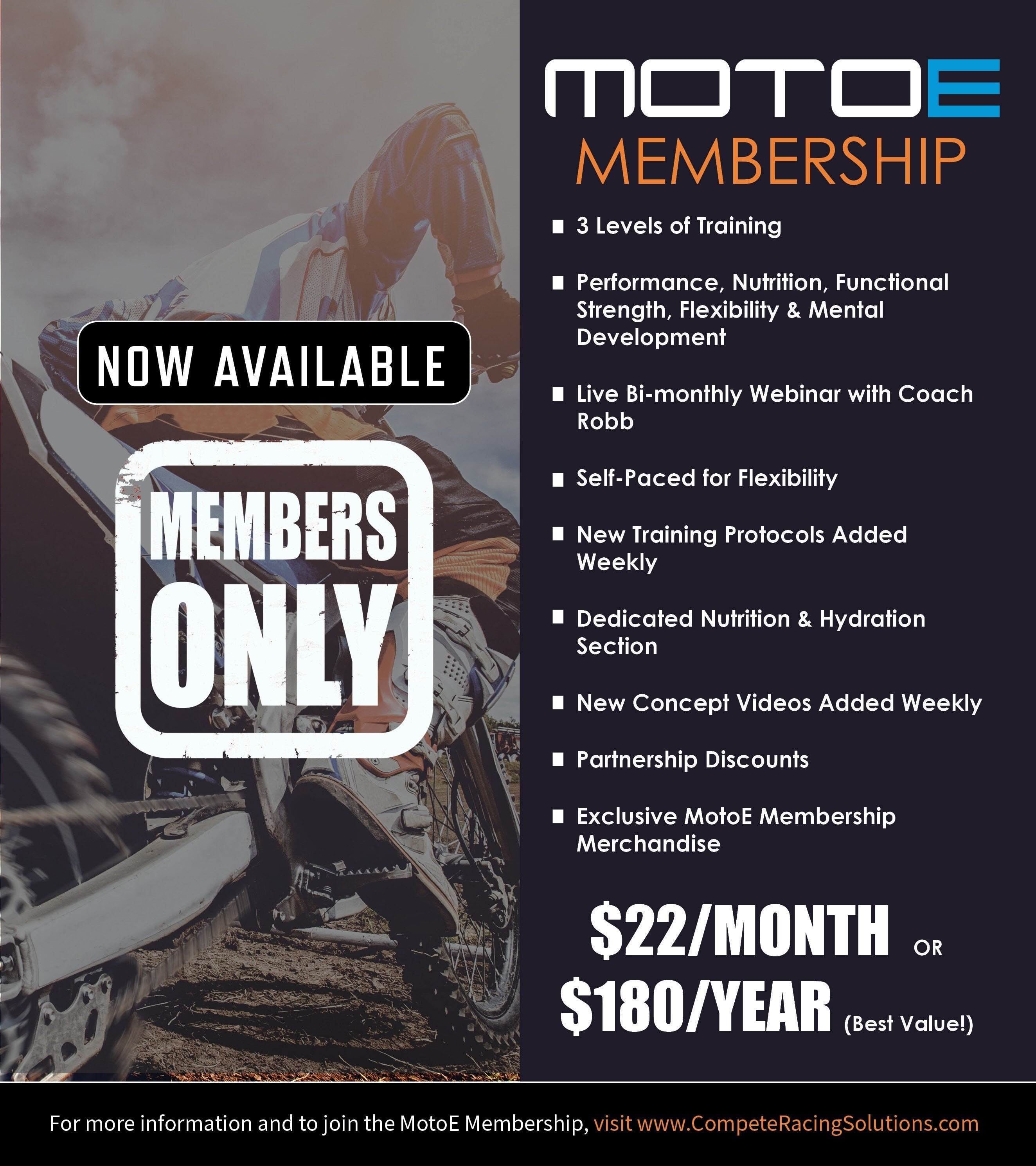 MotoE Membership - Now Available!!
