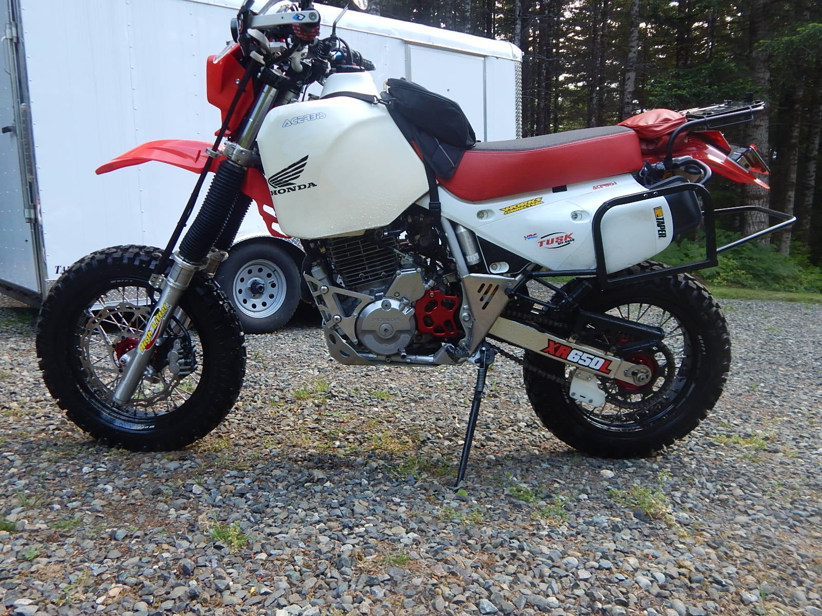 Works Connection XR600 frame guards install on XR650L XR600R