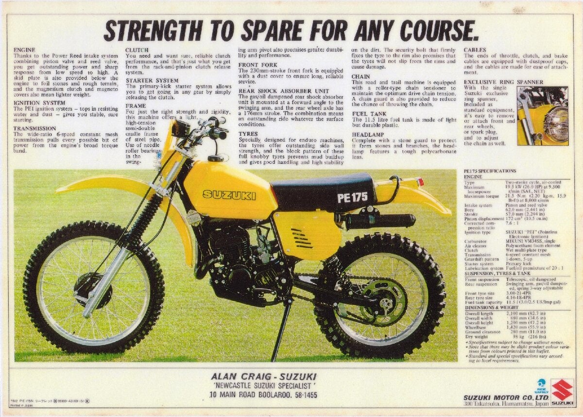 Suzuki PE- 175 - Dirt Bike Pictures & Video - ThumperTalk