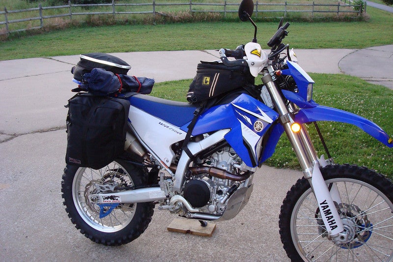 Wr250r tank clearance bag