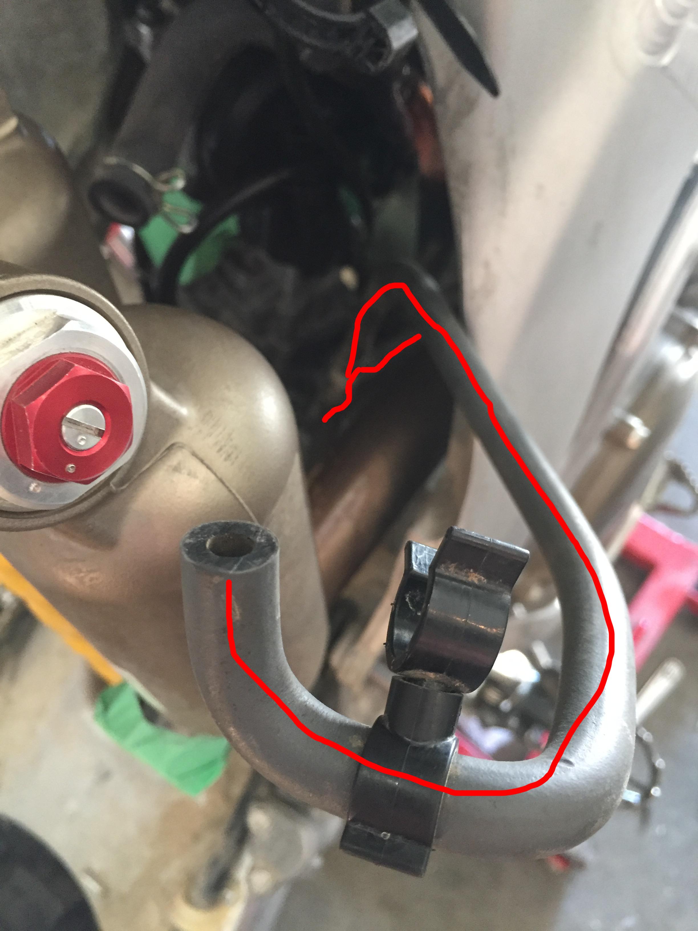Need help routing a hose on 08 250x CRF250X ThumperTalk