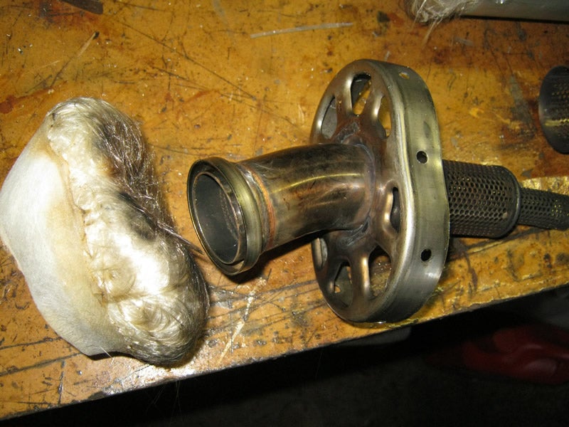 Modded Stock Muffler Derestrict and Remove baffle insert restrictor 11