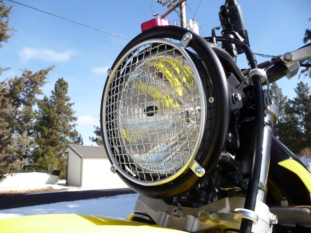 Homemade headlight rock guard DRZ400/E/S/SM ThumperTalk