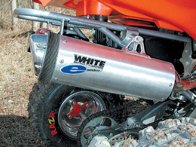 TRX400EX WHITE BROTHERS E-SERIES MUFFLER MOD TO FIT 93 XR250