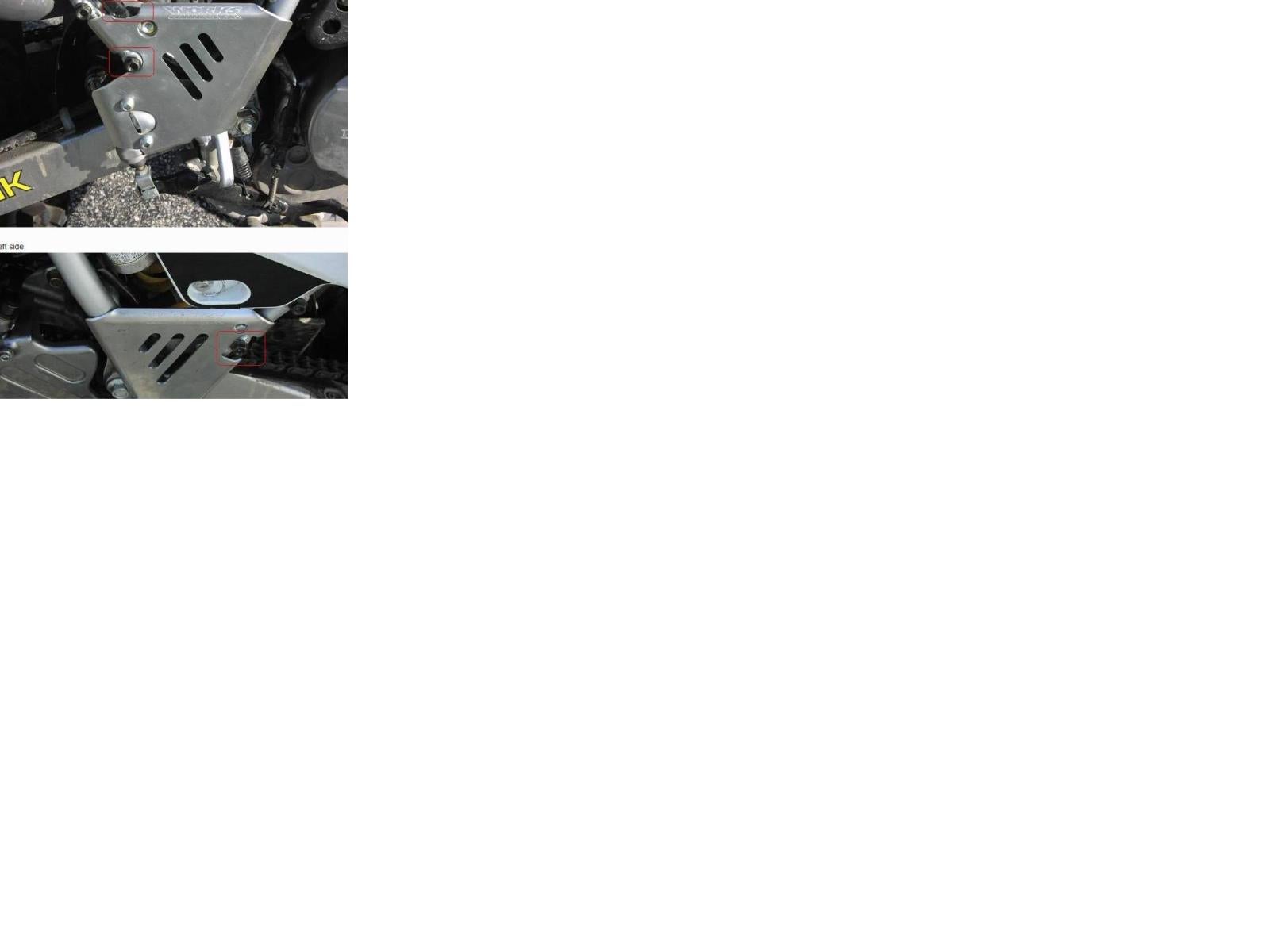 Works Connection XR600 frame guards install on XR650L XR600R