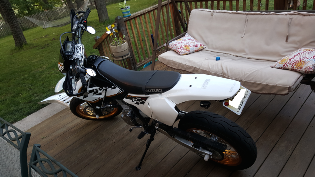 Good experience from the new TST industries fender eliminator DRZ400