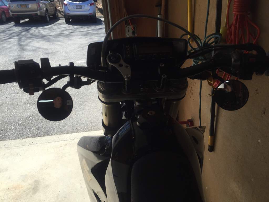 motorcycle handguards with mirrors