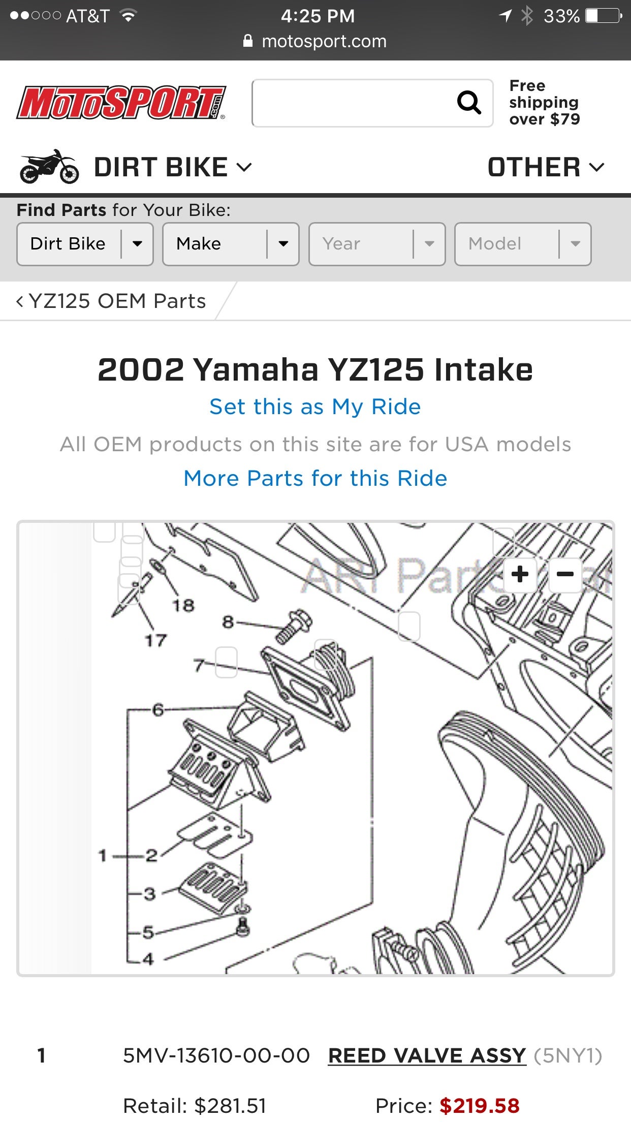 Nippon Machines fits Yamaha WR200 YZ125 INTAKE MANIFOLD REED VALVE GASKET