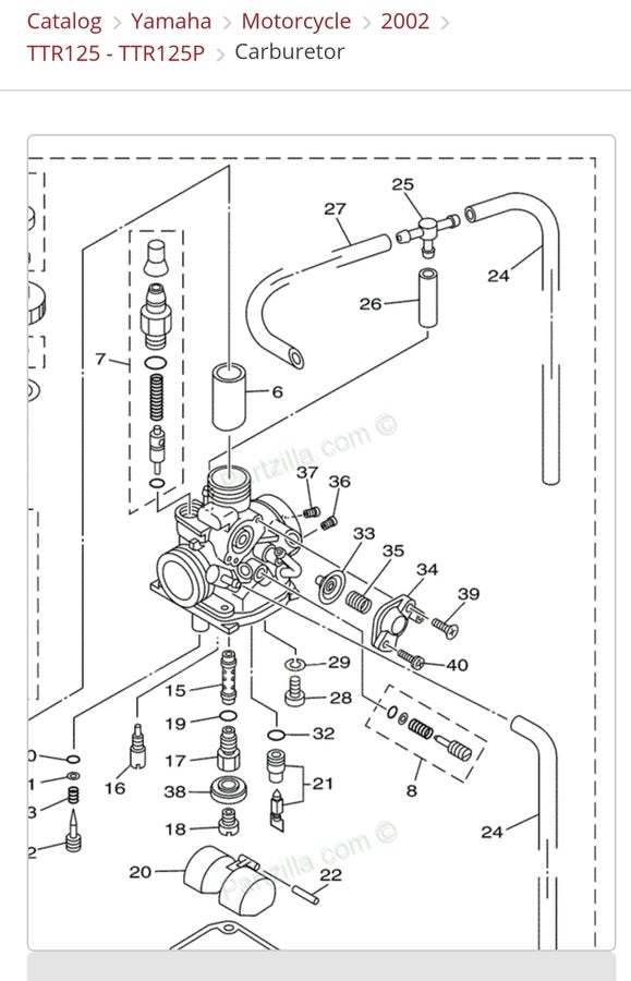 yamaha ttr 125 throttle cable