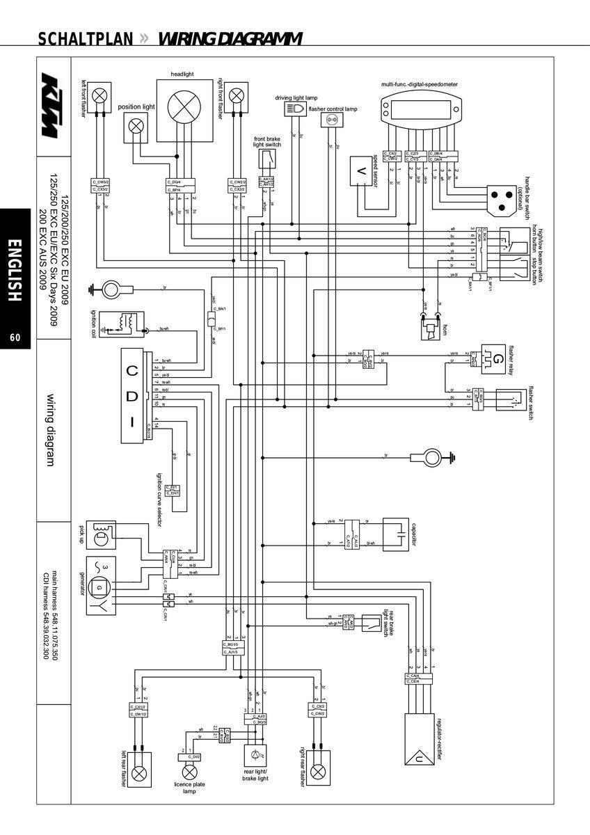 Wiring Diagram Ktm 125 Exc Six Days 200 | schematic and wiring diagram