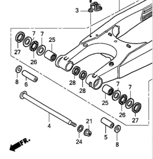 Changing swingarms Honda 2 Stroke ThumperTalk