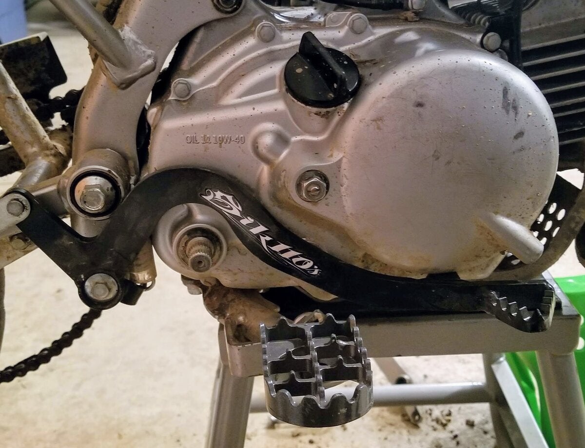 klx110 over the top brake pedal